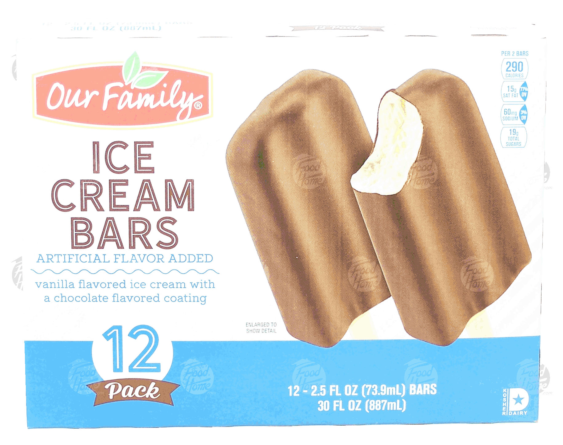 Our Family  ice cream bars, vanilla coated with chocolate, 12-pack Full-Size Picture